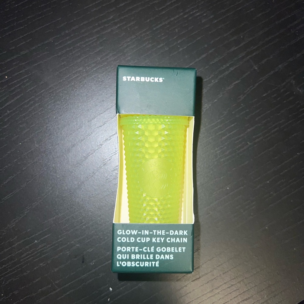 Starbucks Studded Tumbler Lemongrass KEYCHAIN Fall 2022 Glow In The Dark - New